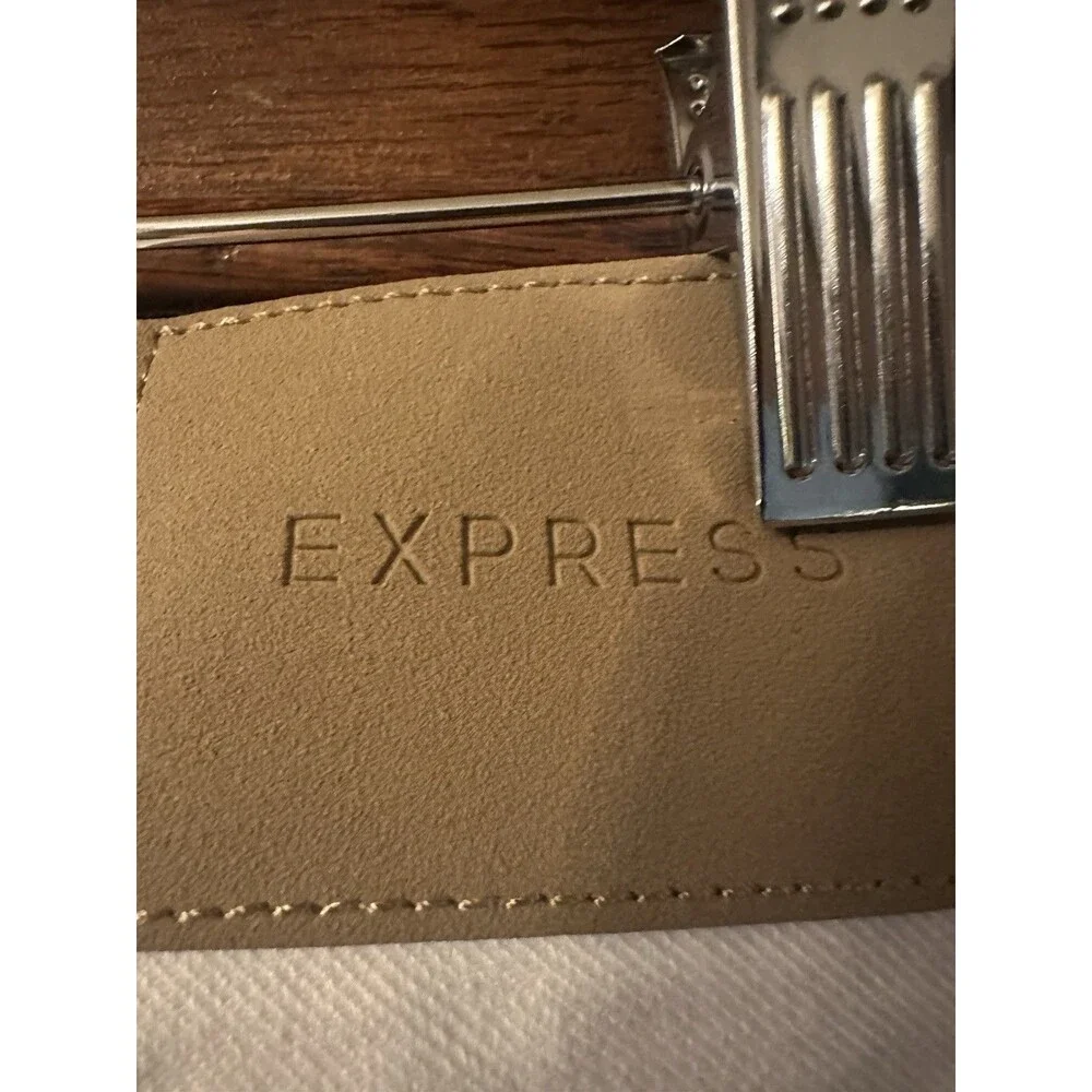 Express Men’s Skinny Fit White Denim Jeans Stretch 5-Pocket Solid